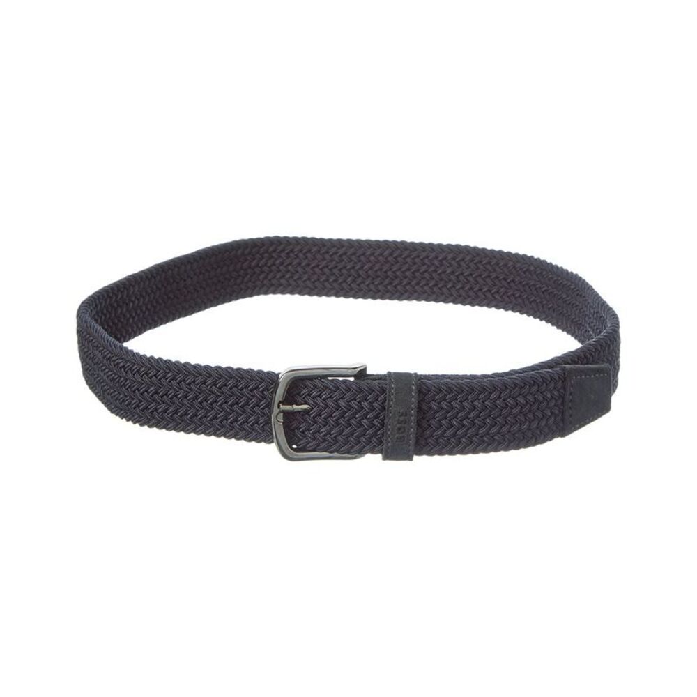Hugo Boss Sash Leather & Canvas Belt, Blue